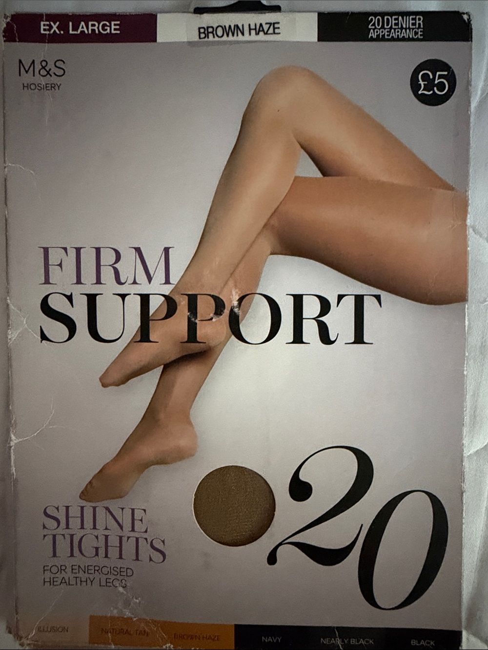Marks & Spencer Shine Firm Support Tights in Brown Haze